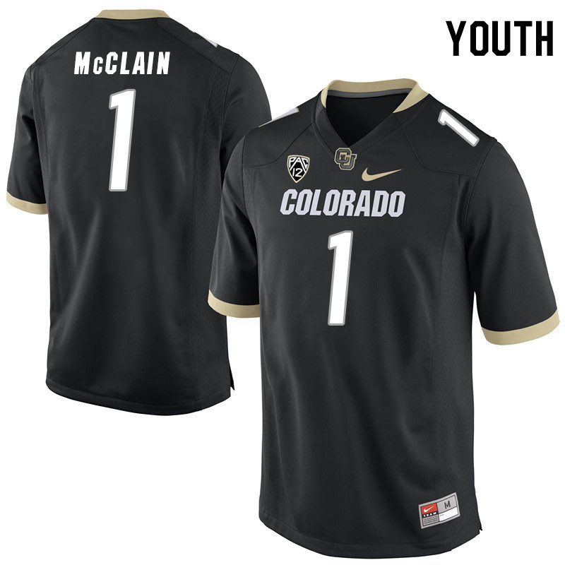 Youth #1 Cormani McClain Colorado Buffaloes College Football Jerseys Stitched Sale-Black - Click Image to Close